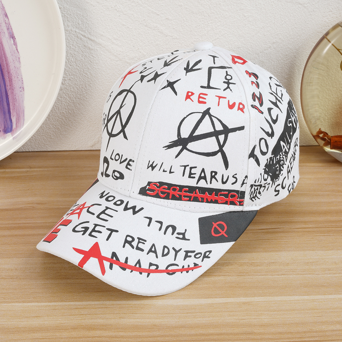 Unisex Trendy Graffiti Gorras De Béisbol Ajustable Transpirable Sombrero  Para El Sol Gorra Con Correa Larga Para Mujeres Hombres Regalos De Año  Nuevo Regalo De San Valentín Para Ella - Joyería Y