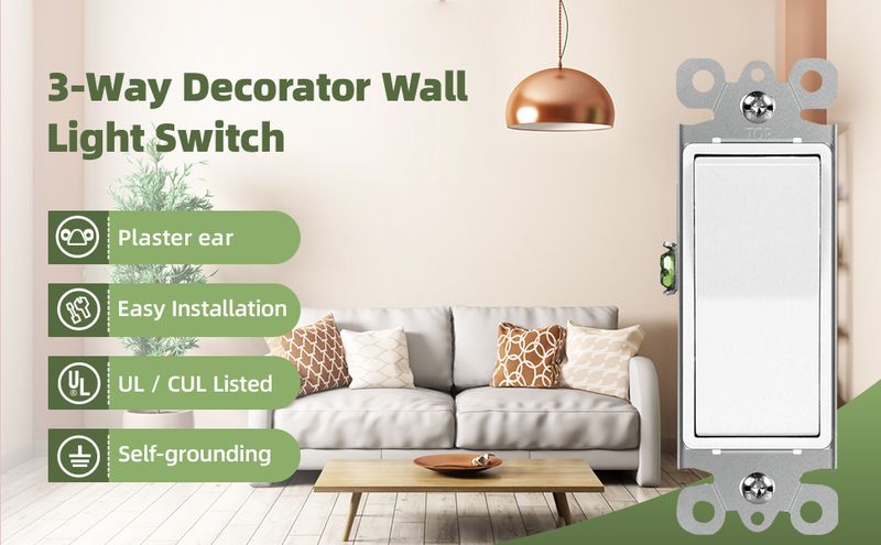 30 Pack BESTTEN Single-Pole Decorator Wall Light Switch, 15A 120 277V, On Off Rocker Interrupter, UL Listed, White - 4