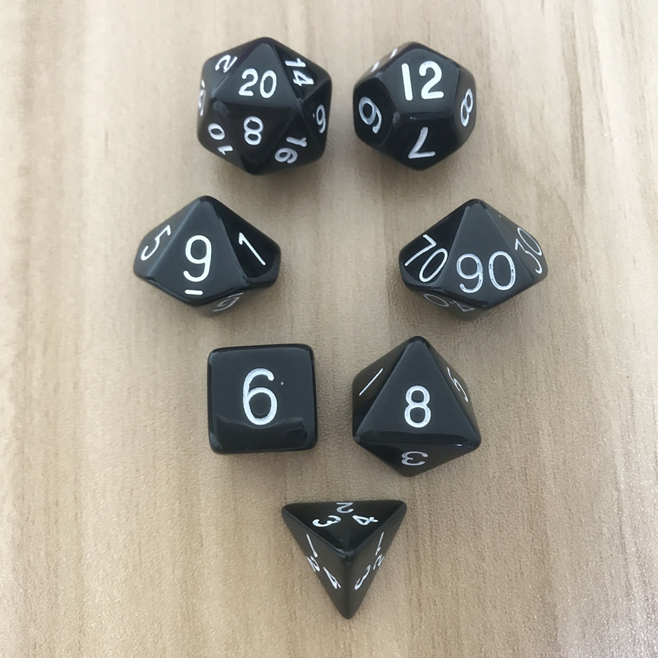 Tongina 21 dados multilaterais 16 mm D4-D20 para artigos de jogos