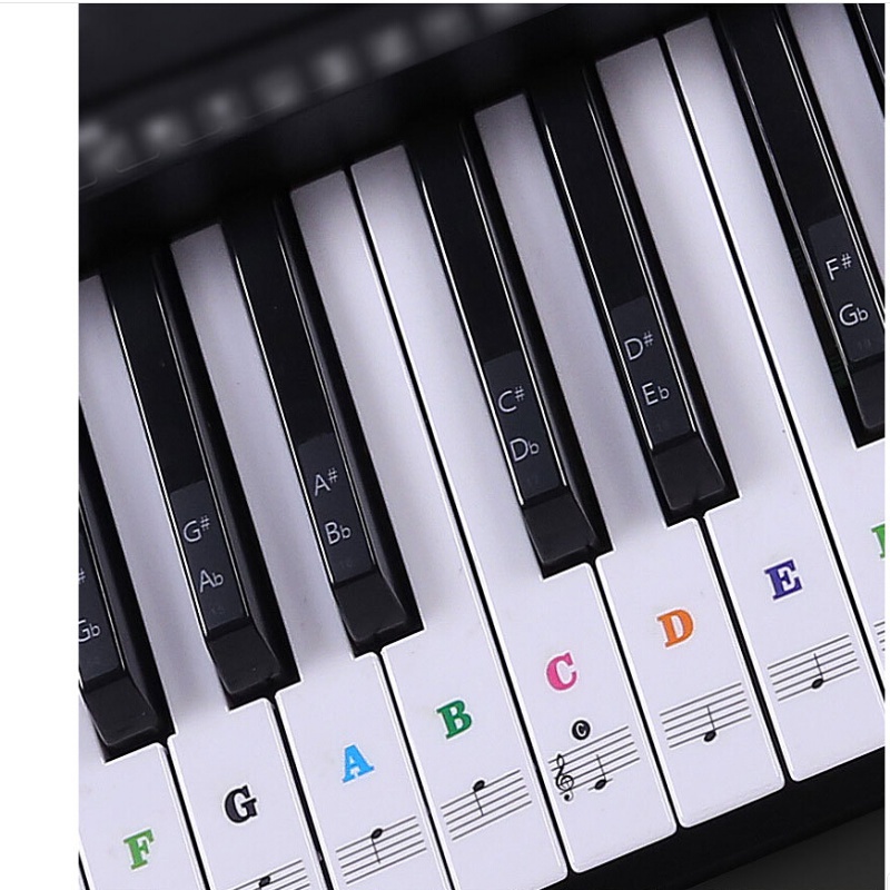 Acheter Autocollant Transparent pour clavier de Piano, clavier électronique  amovible, 37/49/54/61/88 touches, autocollant de Piano