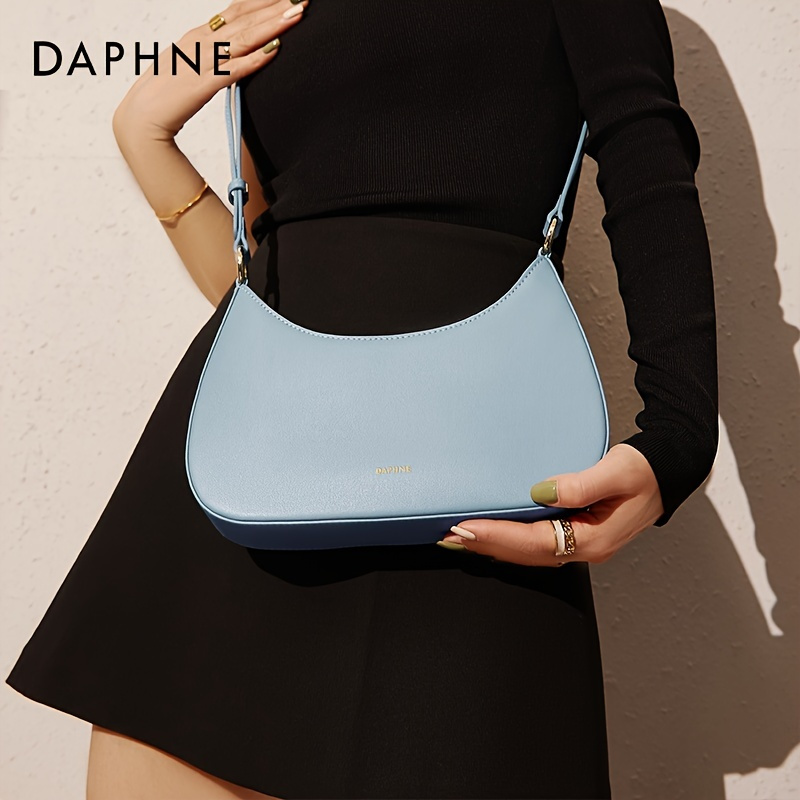 Daphne Minimalist Baguette Hand Bag Women's Fashion Shoulder Bag Zipper  Crossbody Purse For Work, Free Shipping For New Users