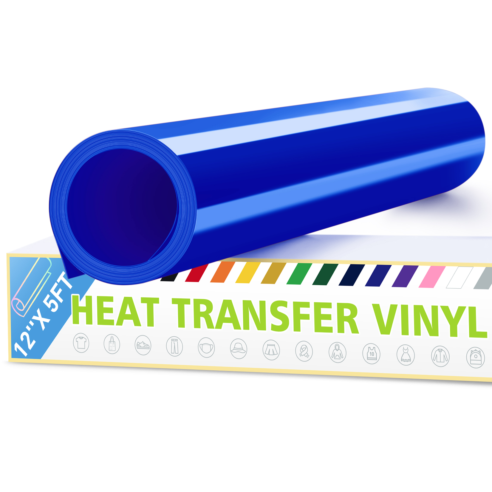 Heat Transfer Vinyl Rolls 12 x 35ft HTV Vinyl Sky Blue Iron on Vinyl Heat