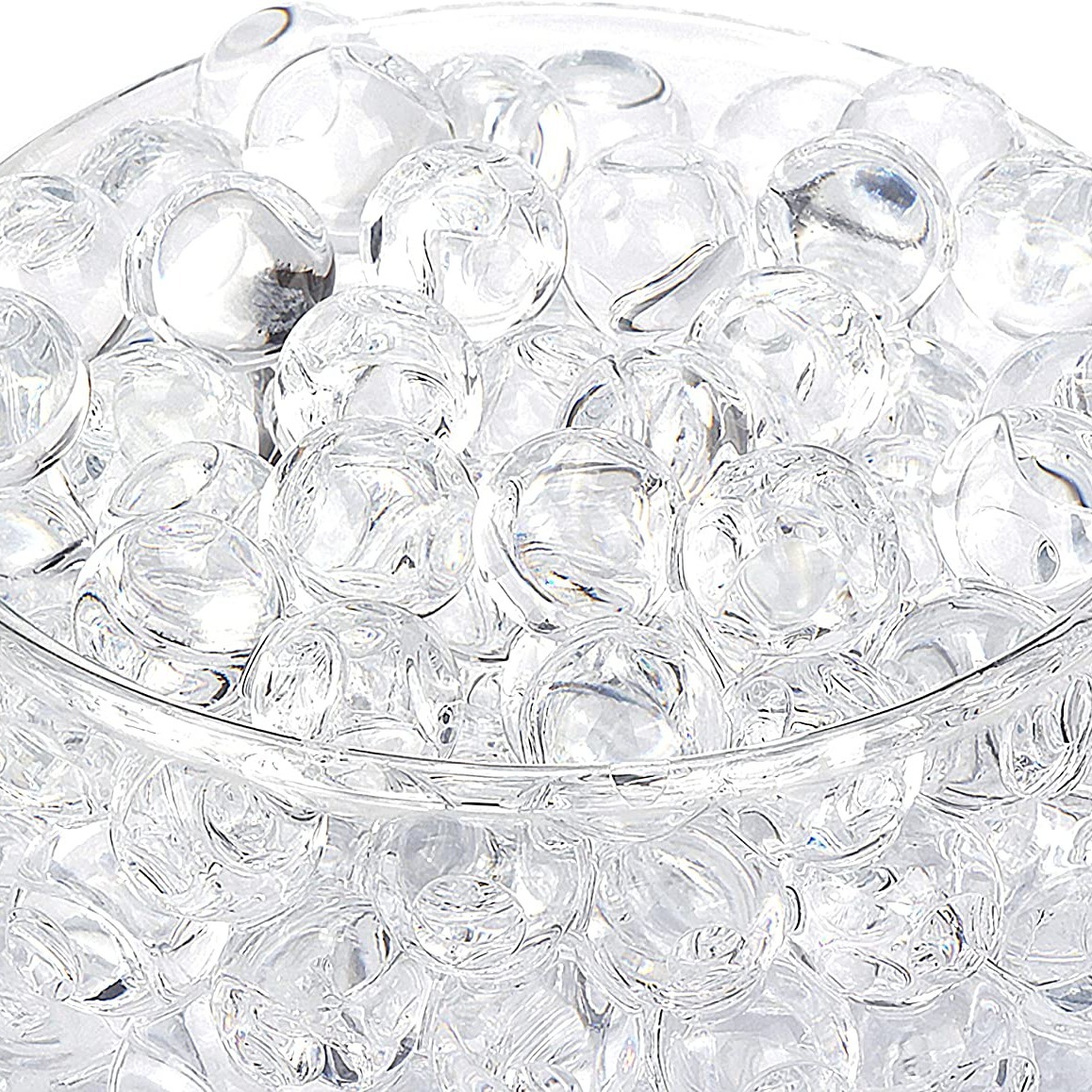 6054 Clear Water Gel Jelly Beads, Candy Cane, Vase