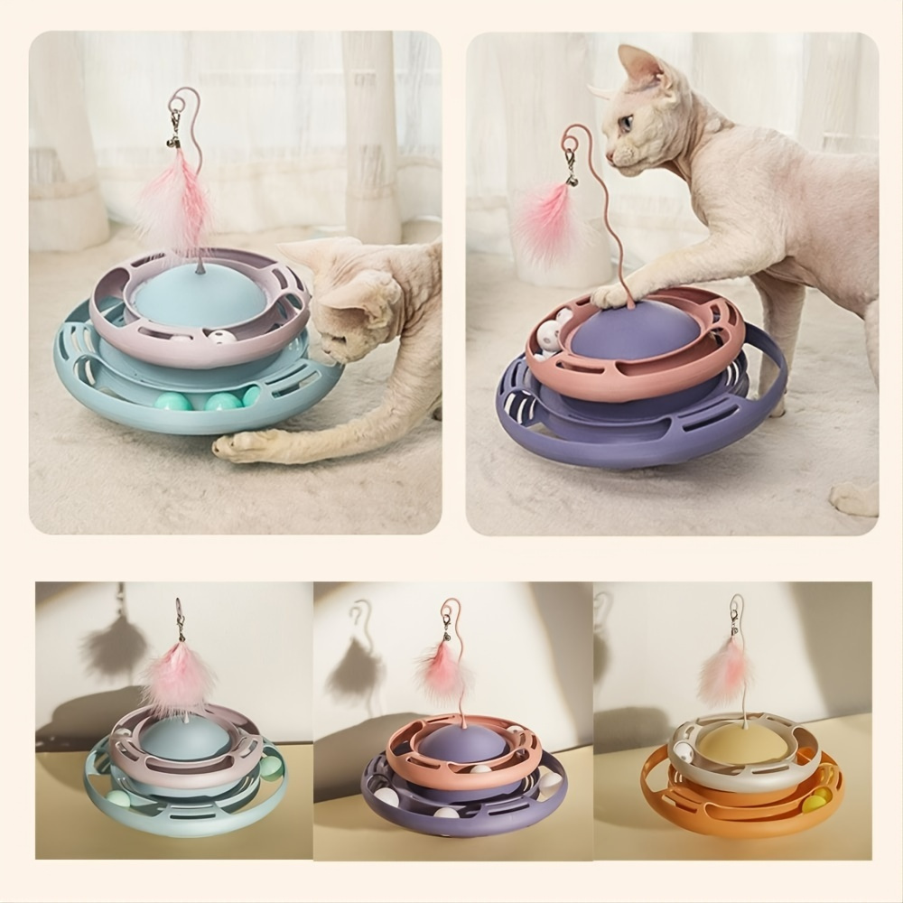 Cat Toys Tumbler Roller Turntable Interactive Cat Toy Interactive Cat 