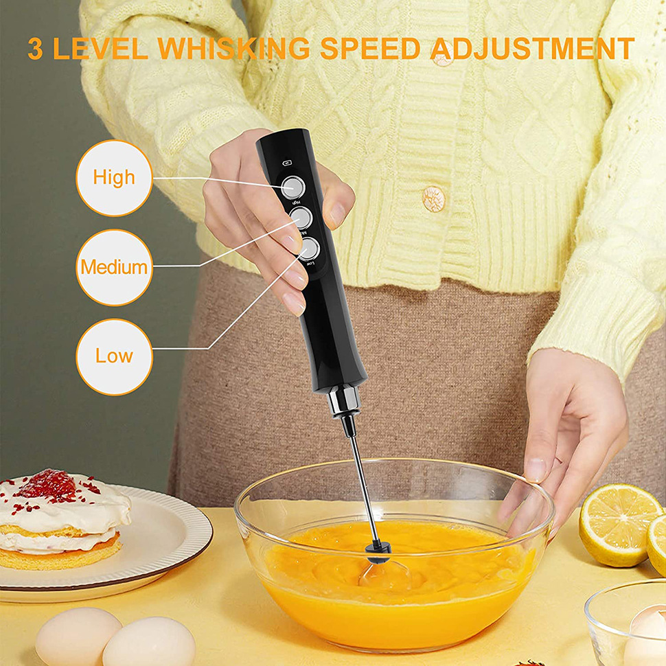 Electric Milk Coffee Frother Usb Whisk Egg Beater Handheld Drink