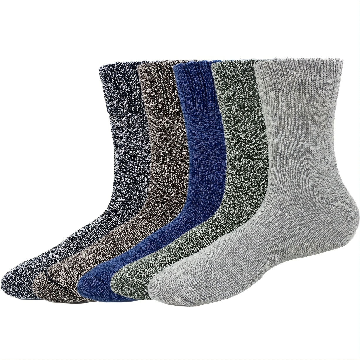 5pairs Men s Cotton Thick Warm Winter Socks For Hiking Or Outdoor 