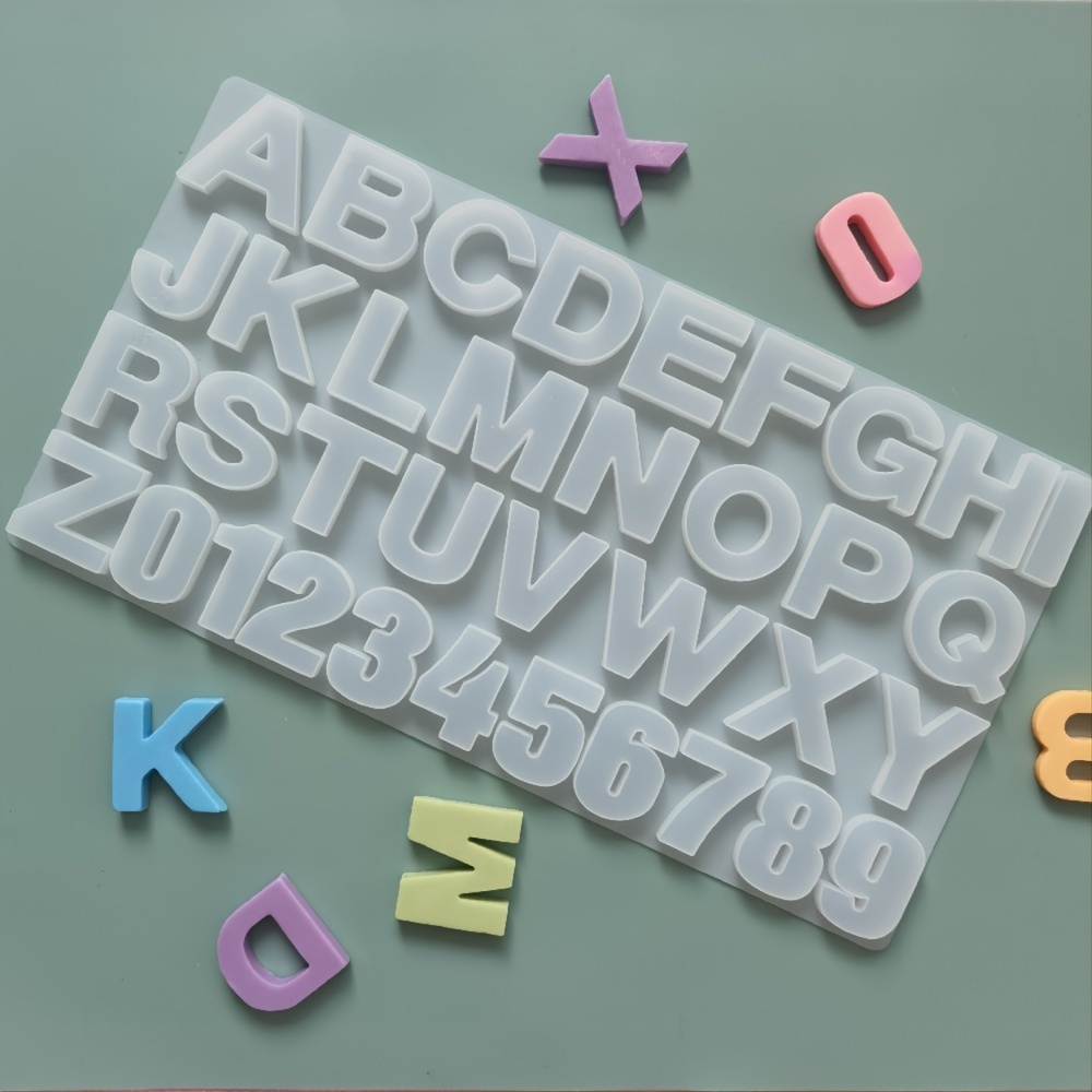 Alphabet Resin Molds Reversed 236PCS Letter Number Molds 