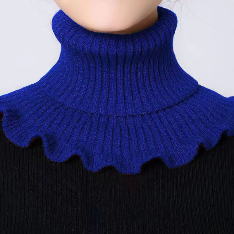Anam Cache col pour femme au tricot bleu à prix pas cher