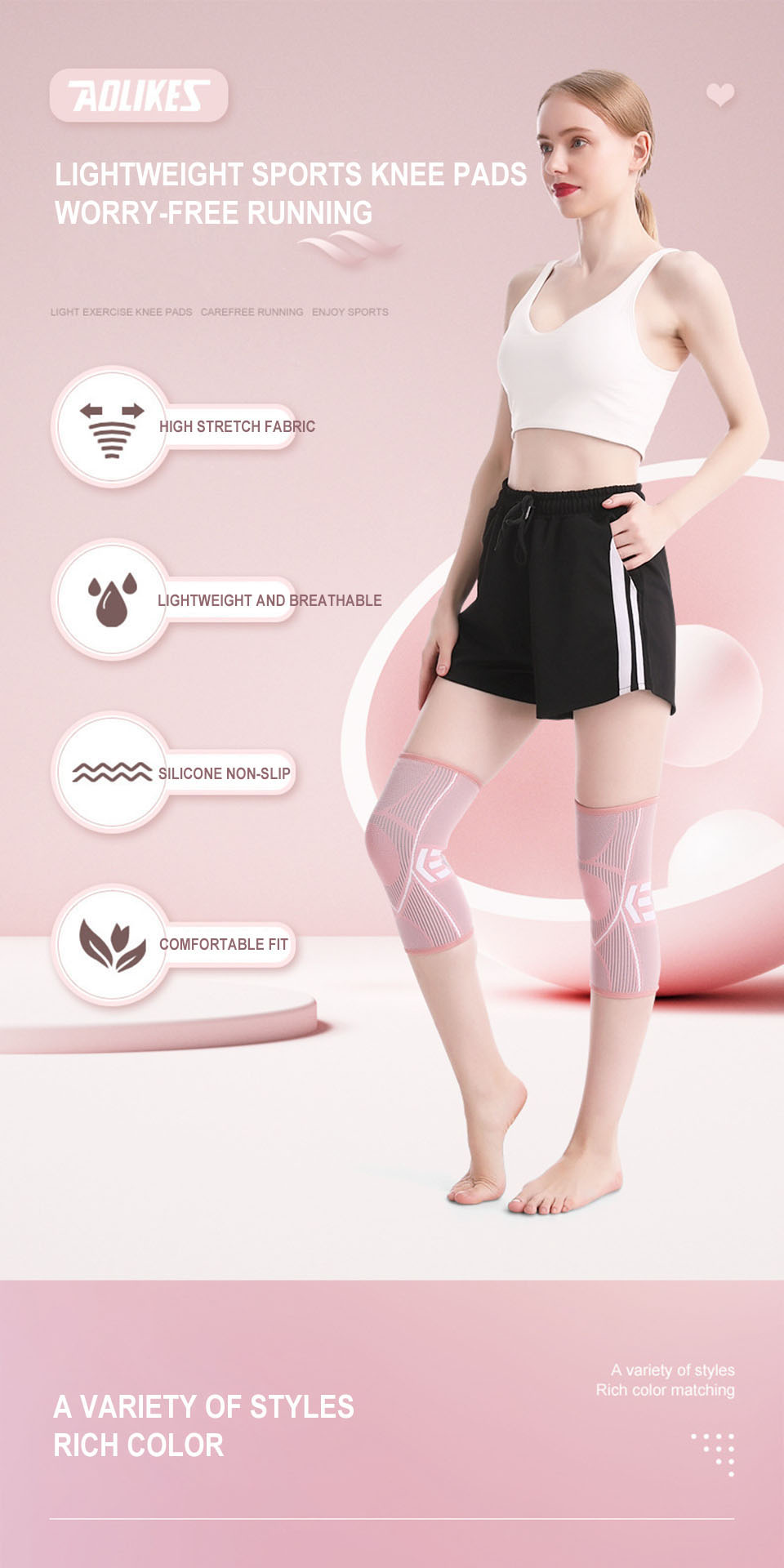 Premium Knee Brace Support For Active Lifestyle Provides Compression