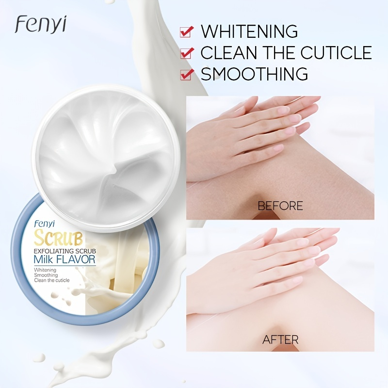 1pc Milk Exfoliating Body Scrub Whitening Smoothing Skin Scrub