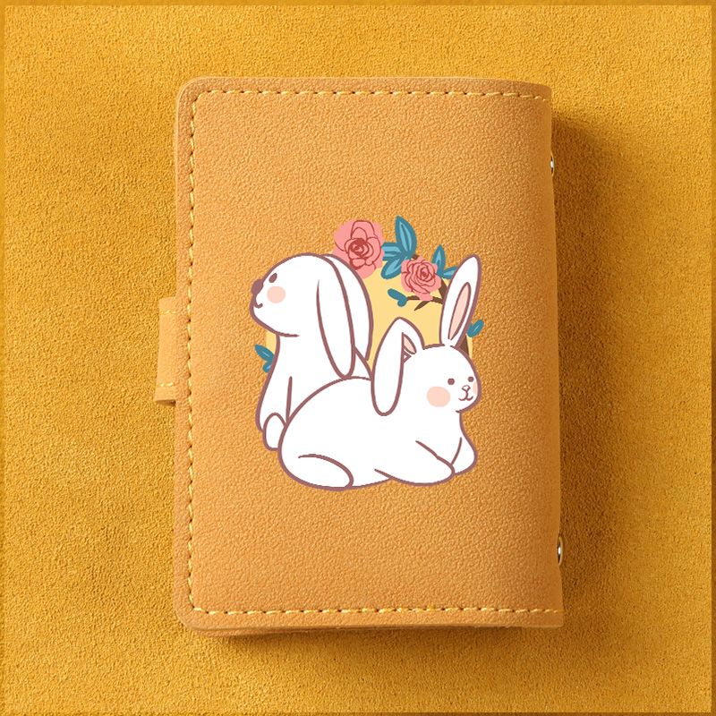 Large Capacity Multi Card Slot Bag Men's And Women's Personalized Cartoon  Rabbit Print Card Cover Simple Sand Leather Card Bag 24 Card Slot Business  Card Holder Student Credit Card Clip | Shop