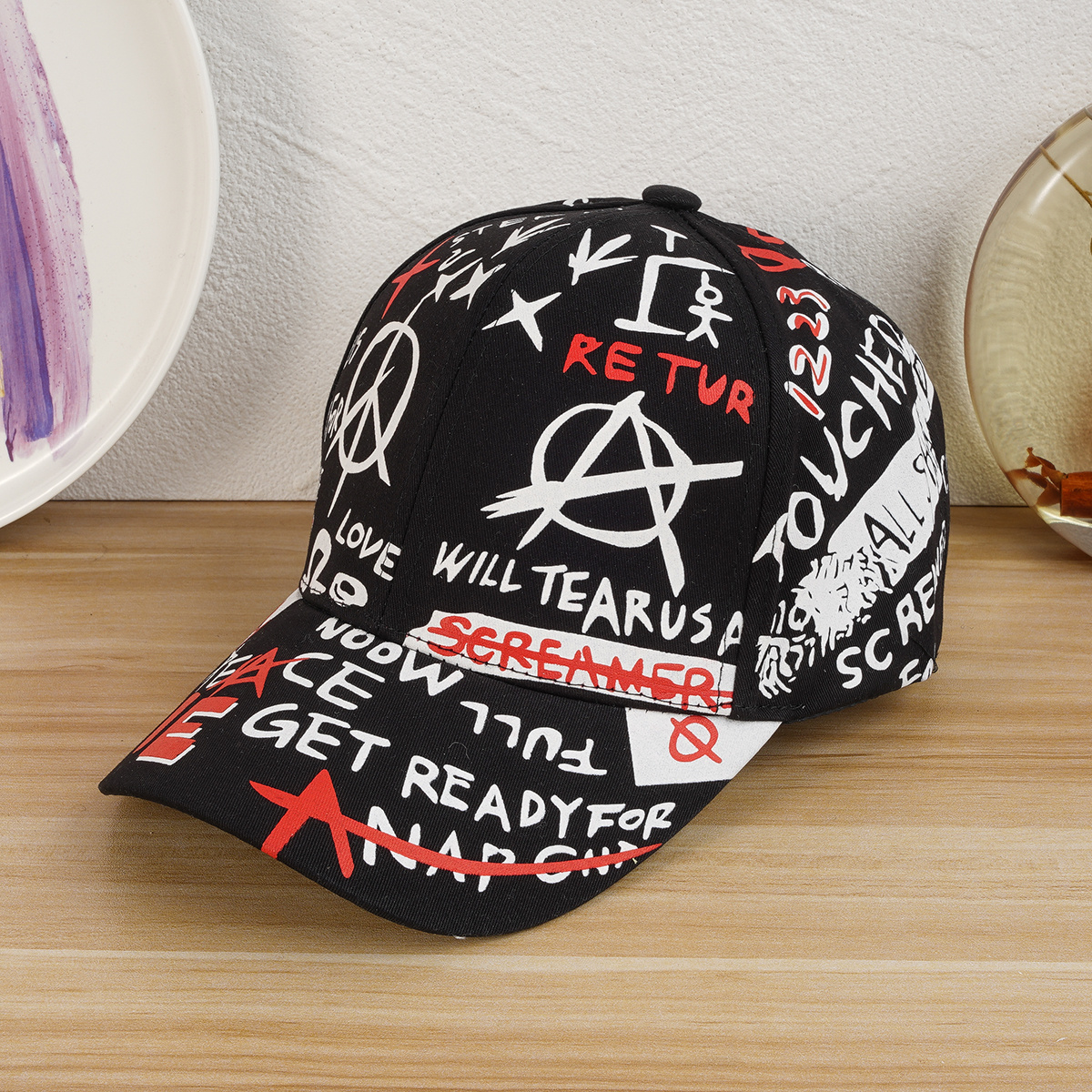 Unisex Trendy Graffiti Gorras De Béisbol Ajustable Transpirable Sombrero  Para El Sol Gorra Con Correa Larga Para Mujeres Hombres Regalos De Año  Nuevo Regalo De San Valentín Para Ella - Joyería Y