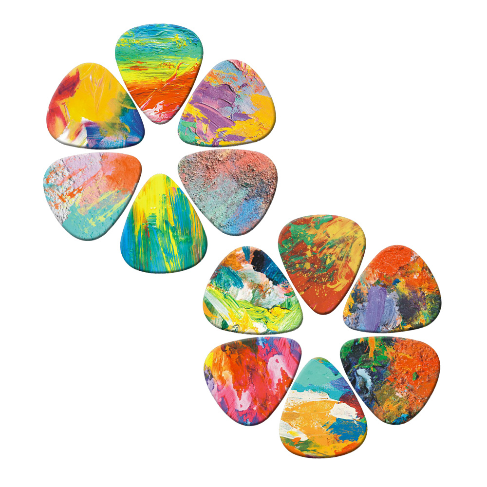 TEMU 10pcs Colorful /acoustic Guitar Picks - Perfect For Ukulele & Other Musical Instruments!