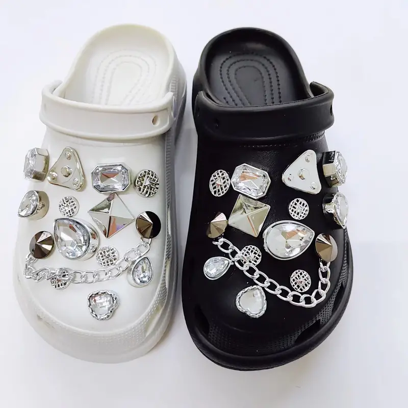 New Fashion Crystal Removable Hole Shoe Charms Rhinestone