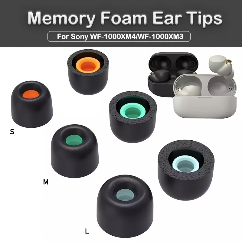S M L Memory Foam Ear Tips For Sony Wf 1000xm4 Tws Earbuds Noise Reduction Anti Slip Ear Plugs