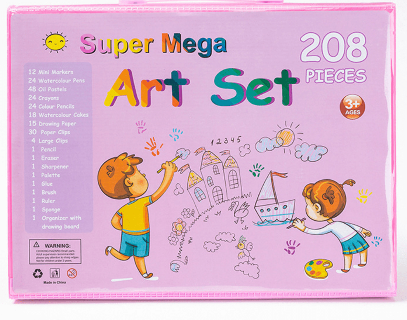 208PCS Kids Drawing Kit Children Painting Art Set Watercolored