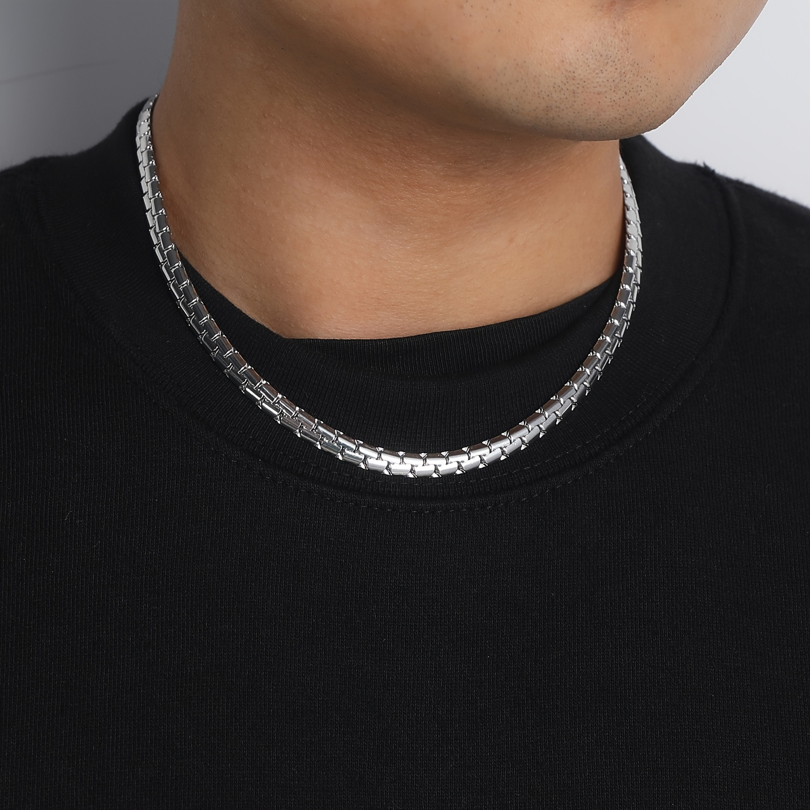 1 Meter Flat Round Bead Chain Stainless Steel Loose Chain - Temu