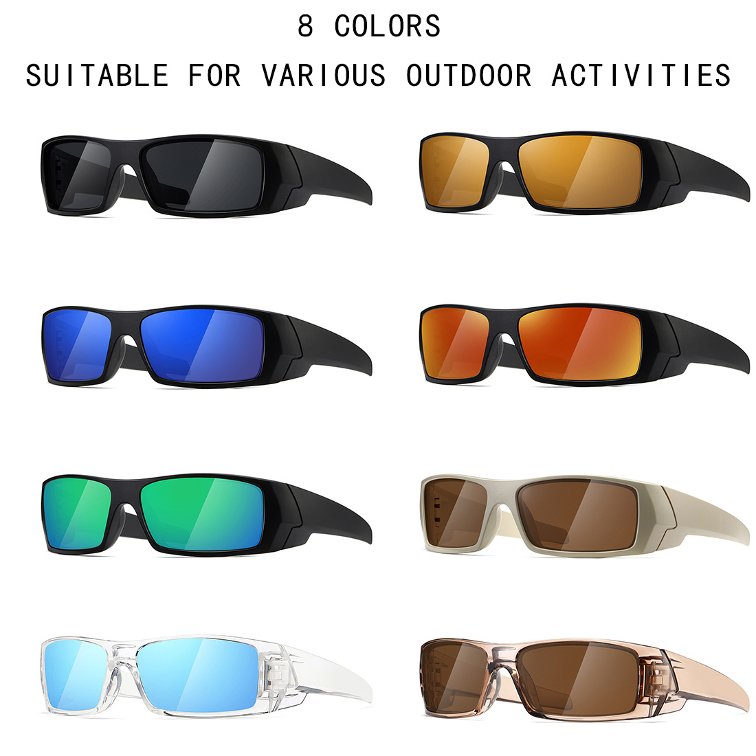 Gafas de sol de moda, unisex, cómodas monturas, gafas, protección solar,  gafas de sol para mochileros, ciclismo, escalada, camping, cosplay. , azul  claro Sunnimix Gafas de sol de moda