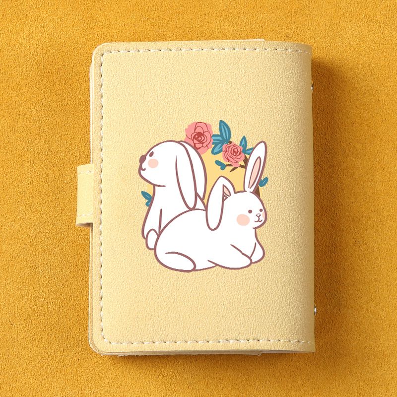 Large Capacity Multi Card Slot Bag Men's And Women's Personalized Cartoon  Rabbit Print Card Cover Simple Sand Leather Card Bag 24 Card Slot Business  Card Holder Student Credit Card Clip | Shop