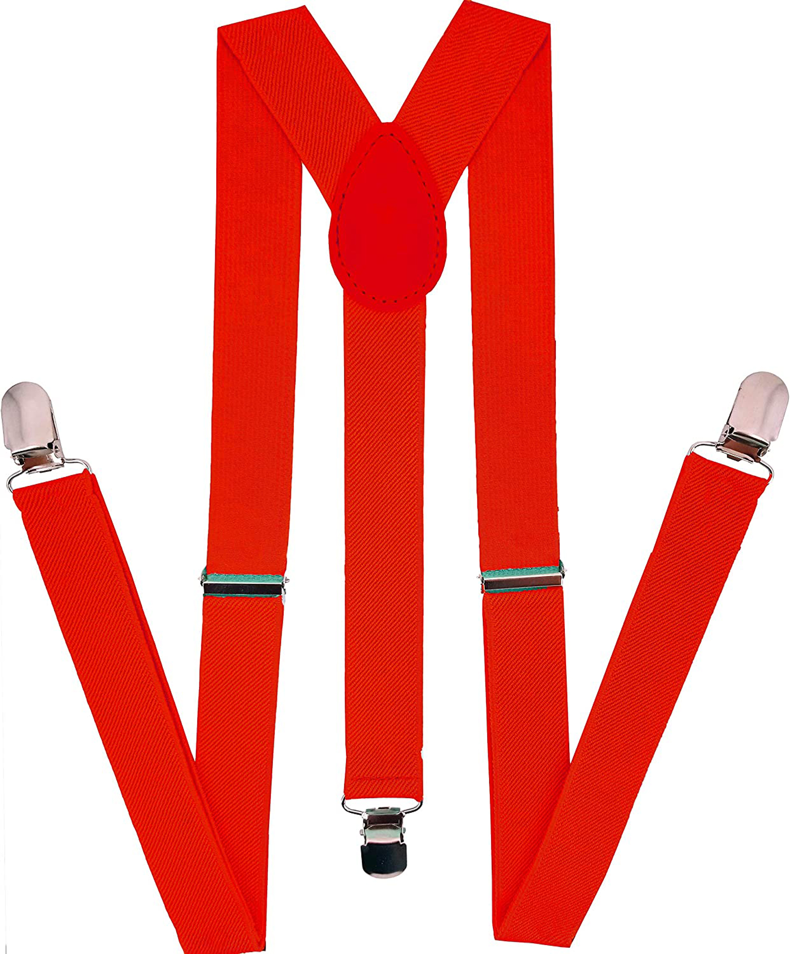 Suspenders for Men, Elastic Adjustable 4 Back Construction 1 Inch