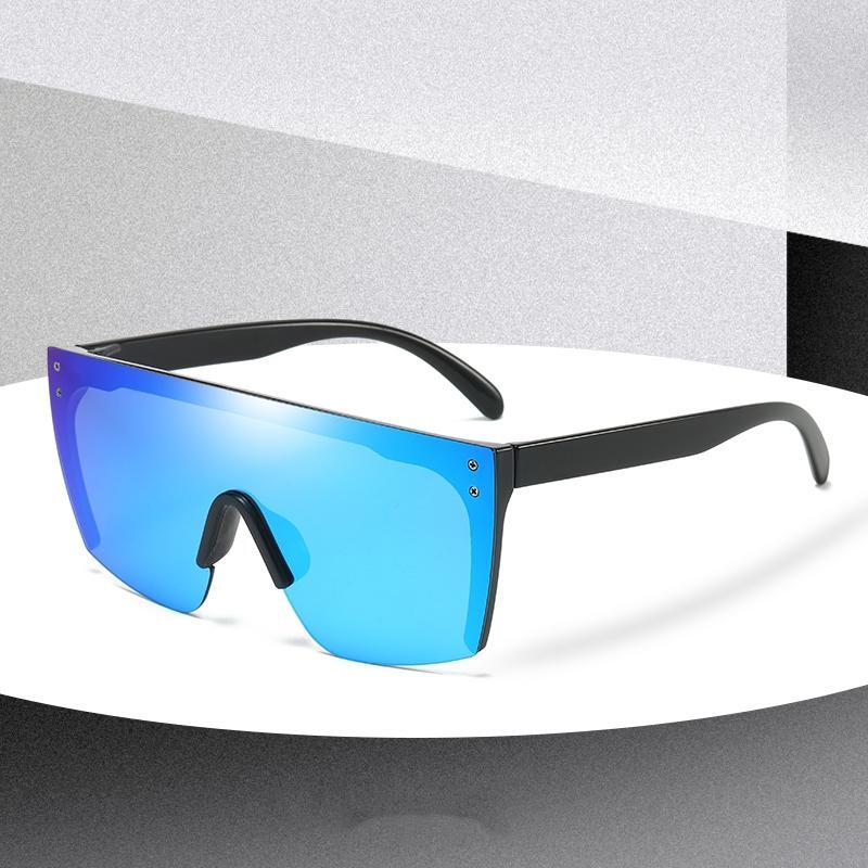 1pc Fashionable Plastic Frame Wraparound Sport Sunglasses For