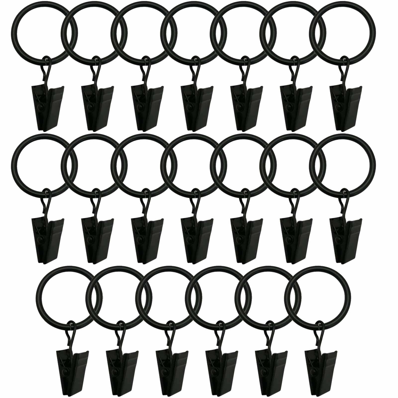 20 Stück Gardinenringe mit Haken, Gardinenhaken, Gardinenklammern mit  Ringen, Gardinenringe aus Metall, Edelstahl, passend für Durchmesser 5/8  Zoll Gardinenstange, Vintage-Schwarz - Temu Germany