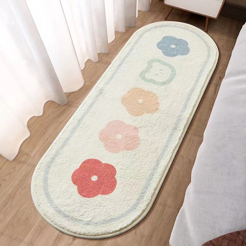 Entrance Porch Door Mat Bedroom Bathroom Non-slip Carpet Special-shaped  Imitation Cashmere Creative Letter Floor Mat Bedside Mat