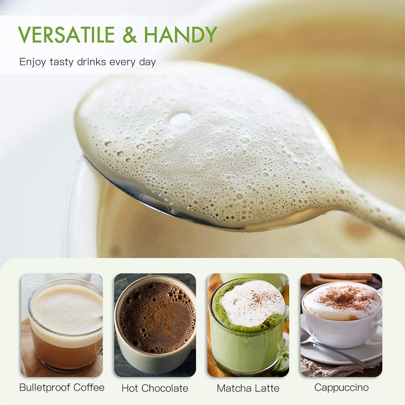  Elementi Varita espumadora de leche (pilas incluidas) - Batidor  Matcha eléctrico y espumador de café - Mezclador de bebidas - Espumador de  mano para café - Espumador de leche de mano 