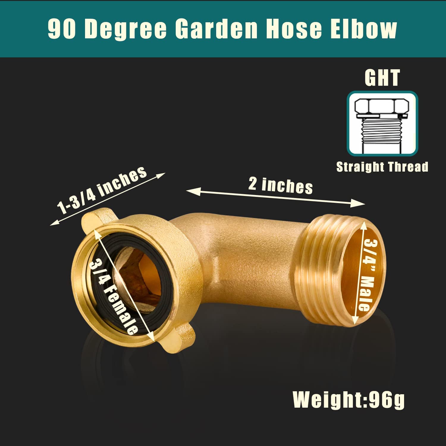 90 Degree Garden Hose Elbow With Shut Off Valve Ght Solid - Temu Canada