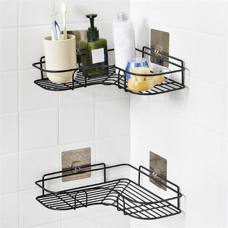  Bathroom Corner Punch-Free Rack Shampoo Storage Rack Holder  with Suction Cup, 180 Degrees Rotation Storage Rack Corner Shower Shelves,  Foldable Wall Mount Counter Organizer for Shower Room Kitchen : Home 