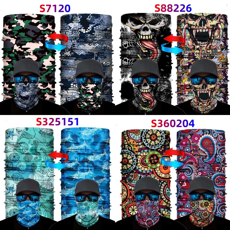 Acoser 3D Skull Face Mask Bandanas for Men Women - Seamless Magic