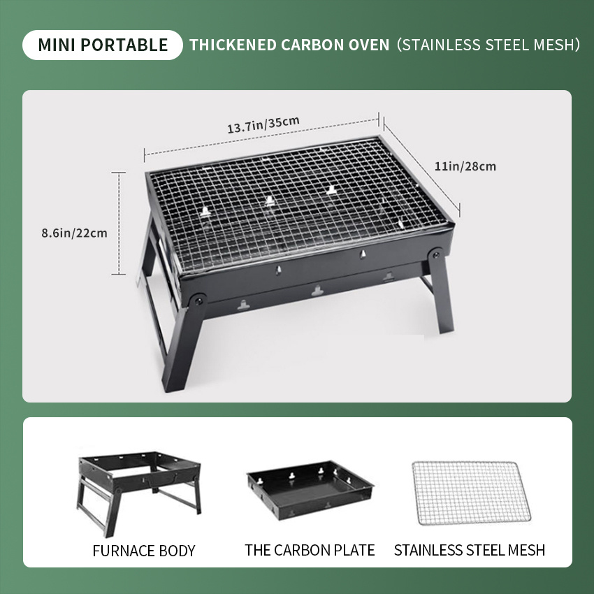 Sky Fire Barbecue Grill Outdoor Portable Mini Folding Home Charcoal ...