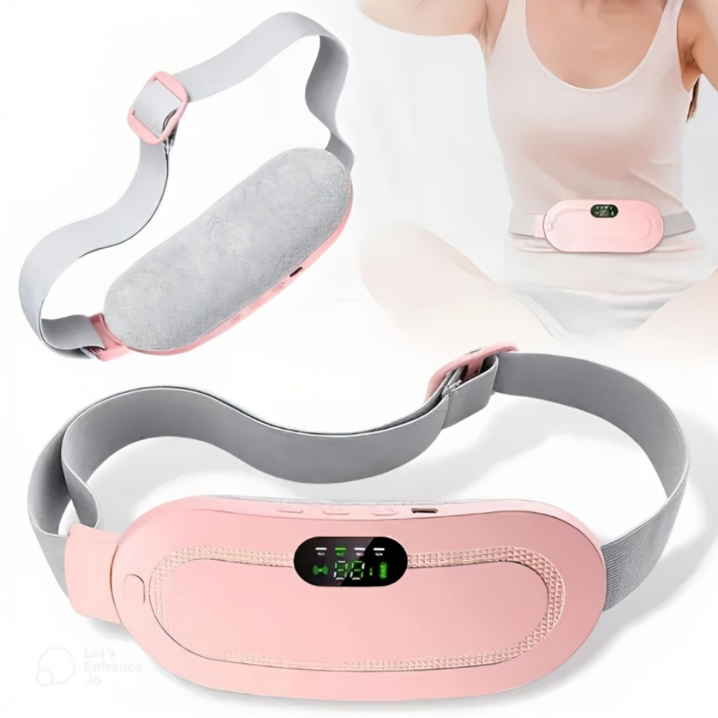 

1pc Portable Cordless Heating Pad, Electric Waist Belt Device, Fast Heating Pad With 3 Heat Levels And 4 Massage Modes, Back Or Belly Heating Pad For Women And Girl