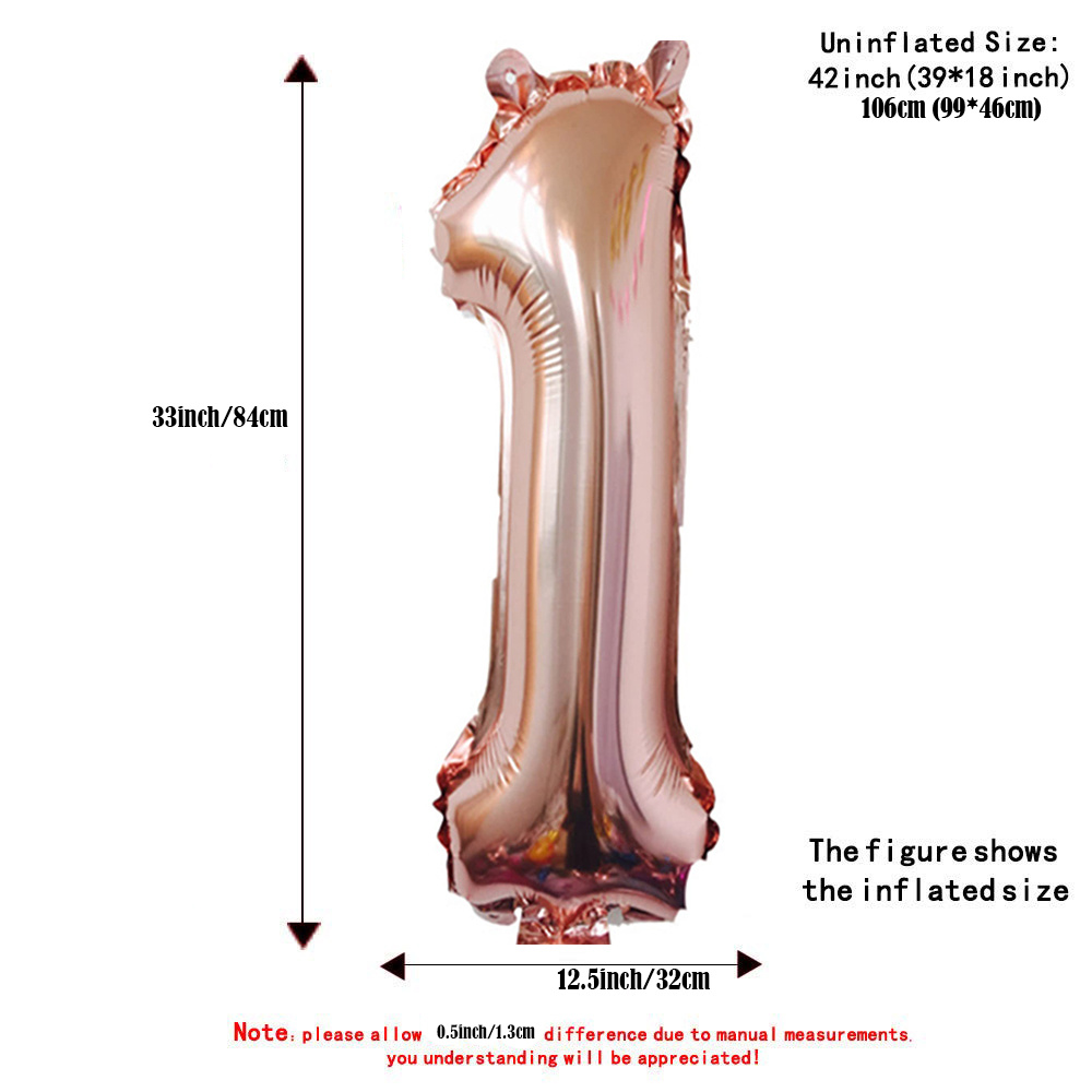 Foil Number Balloons Foil Number Balloon Straw Happy Temu