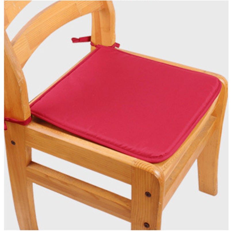 TIB Cotton Decorative Fabric Chair Pad/Back Support/Seat Cushion and  Handmade Quilting with Handle,16x16 Inch, Red