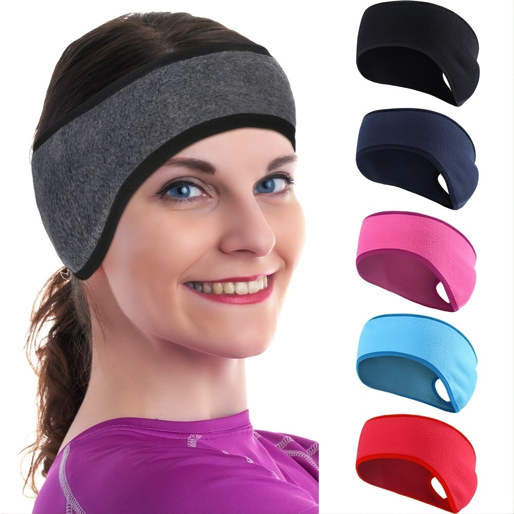

Polar Fleece Thermal Sports Headband, Forehead Protective Windproof Breathable Running Gym Outdoor Earmuffs For Winter Sports