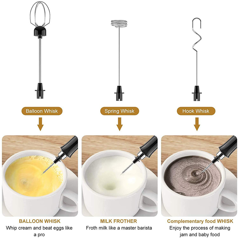 Portable Rechargeable Milk Frother 3 in 1 Handheld - Temu