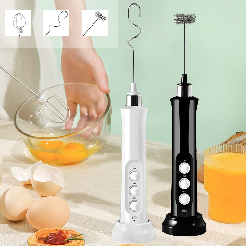 Rechargeable Milk Frother With Holder Portable Beverage - Temu