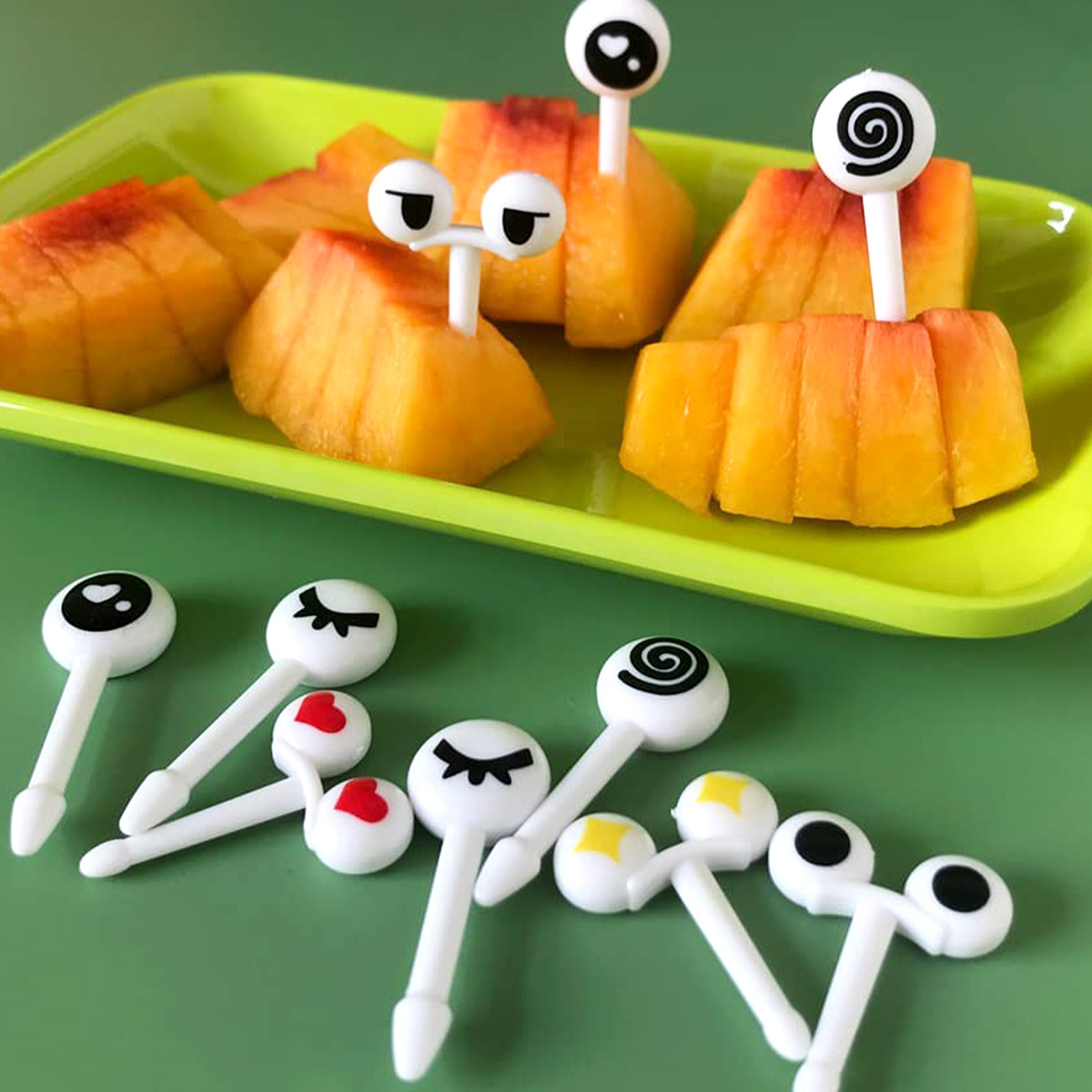 50/10PCS Mini Cute Animal Bento Food Fruit Picks Forks Lunch Box Decor Kids  Tool