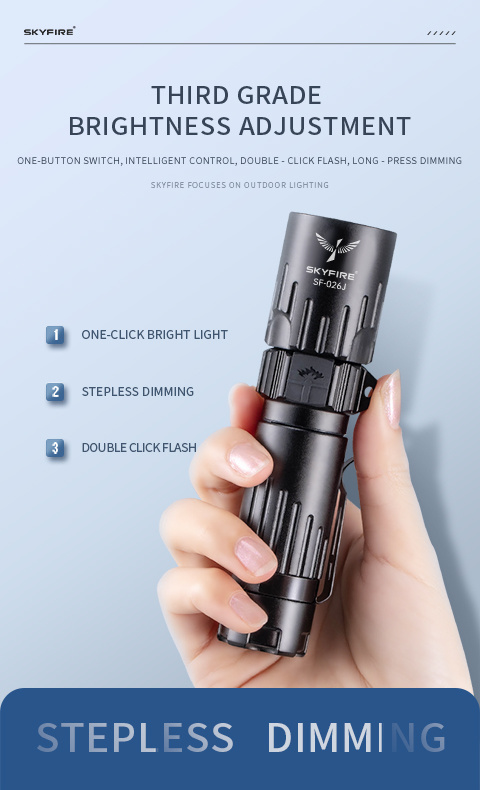 Sky Fire Flashlight - Rechargeable Outdoor Portable Strong Light