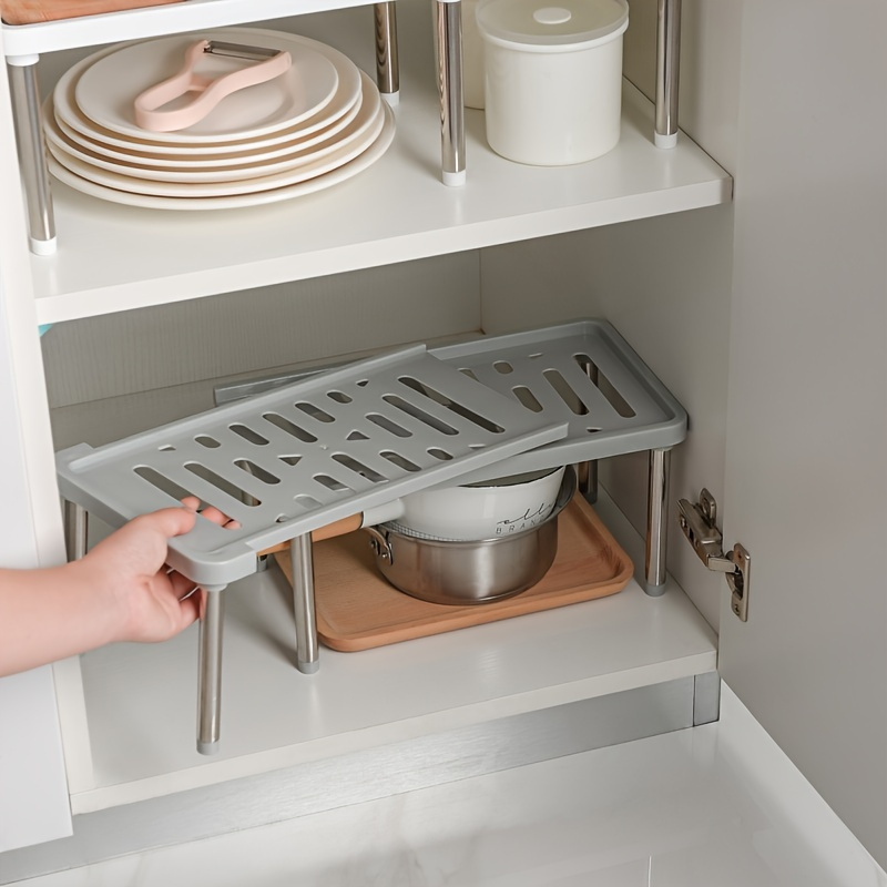 Metal Under Sink Organizers and Storage, Heighten 2 Tier Pull Out Sliding  Cabinet Baskets with Hooks, Muti-purpose Organization for Kitchen Bathroom  Desktop Dresser