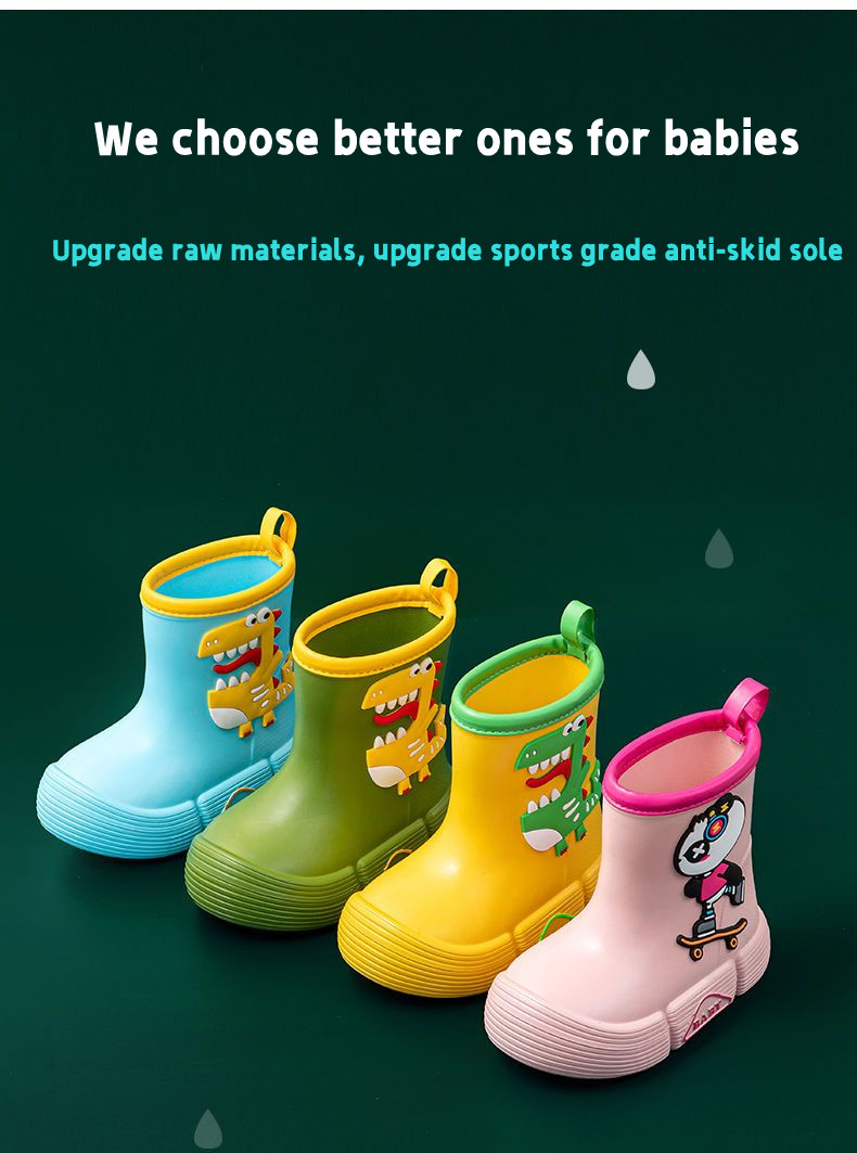 Botas Lluvia Cordón Jiageya Niños Niñas Diseño Dinosaurio - Temu