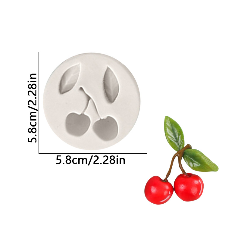 3d Silicone Strawberry Cherry Chocolate Mold For Diy Cake - Temu