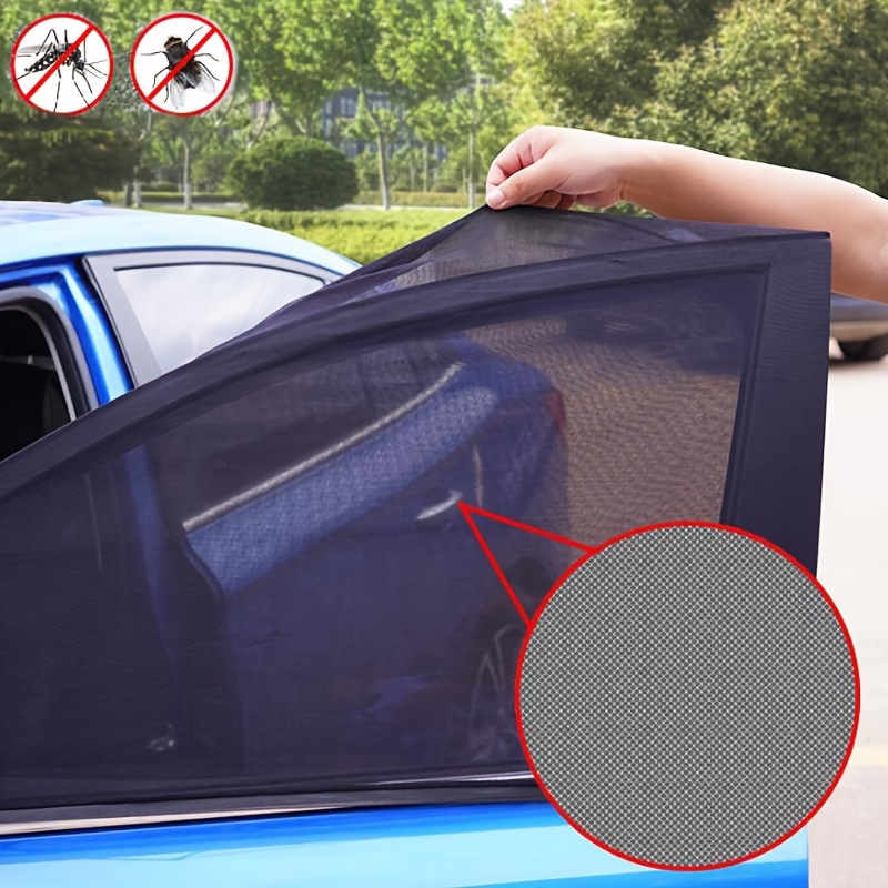 

Car Window Sun Shade, Breathable Mesh Car Side Window Shade Sunshade Uv Protection Bug Mosquito Net Universal Fit For Most Cars For Baby, Kids