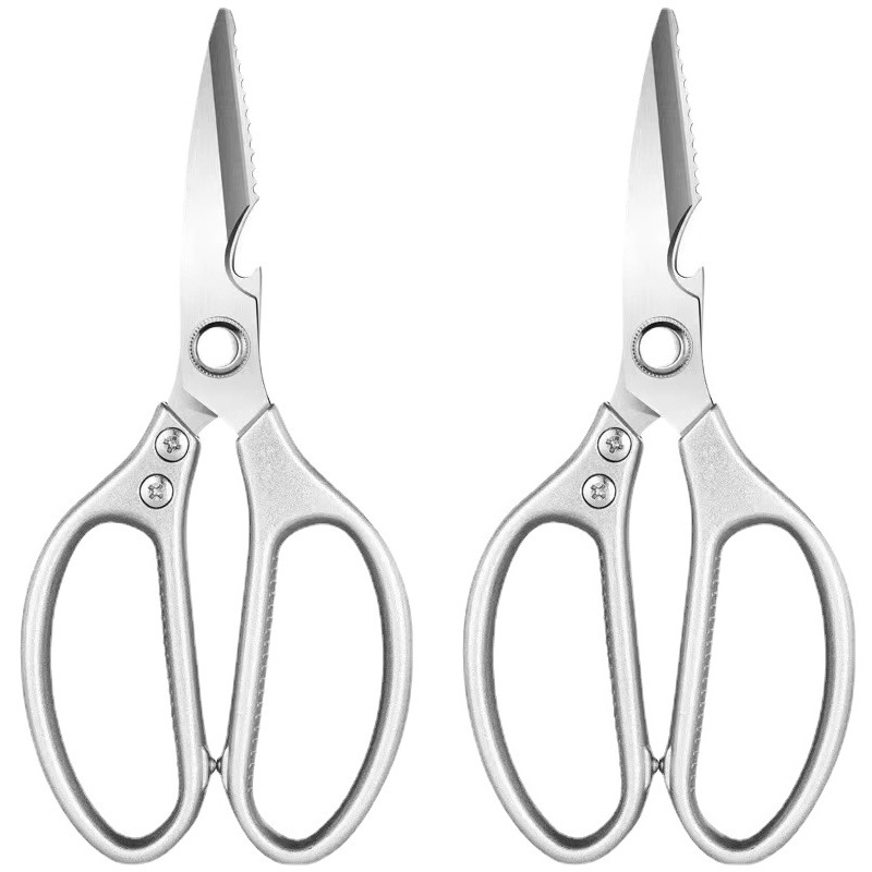 Pmmj Wavy Stainless Steel Scissors For Baby Food Aid Portable Scissors For  Kids Food Cutting Flexible Handle Household Kitchen Scissors For  Restaurants/supermarkets - Temu