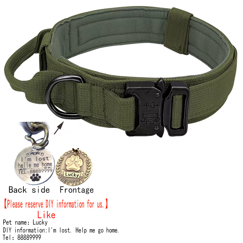 Custom Army Green Dog Collar