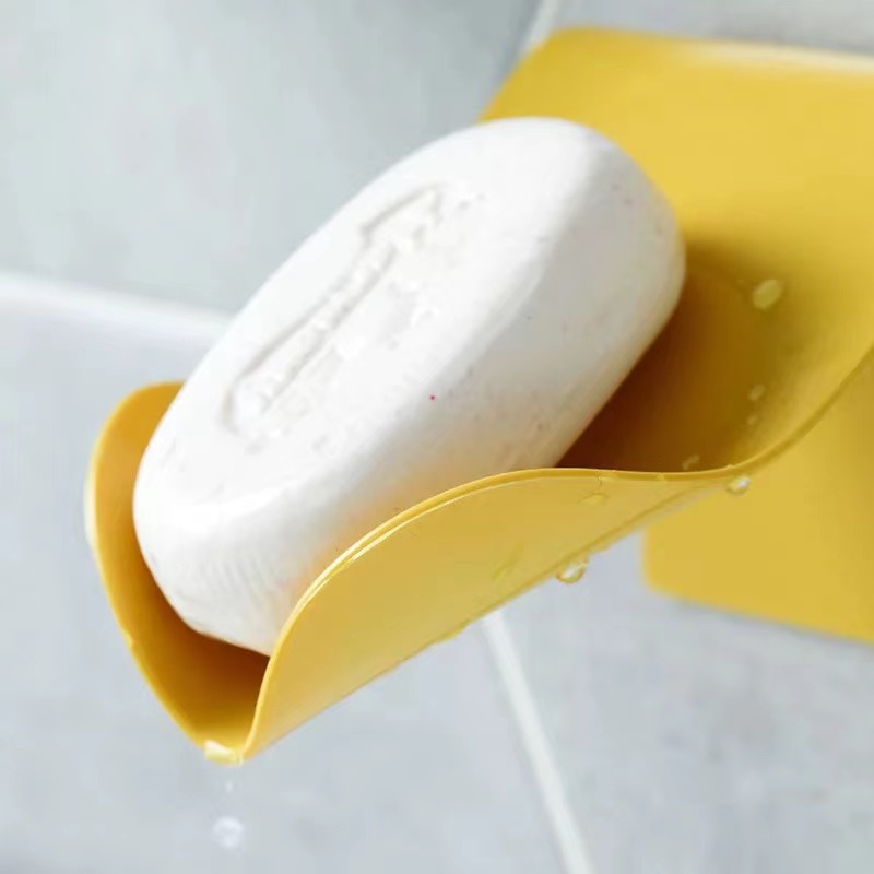 1pc Self-Adhesive Bar Soap Dish for Shower, Wall Mounted Soap