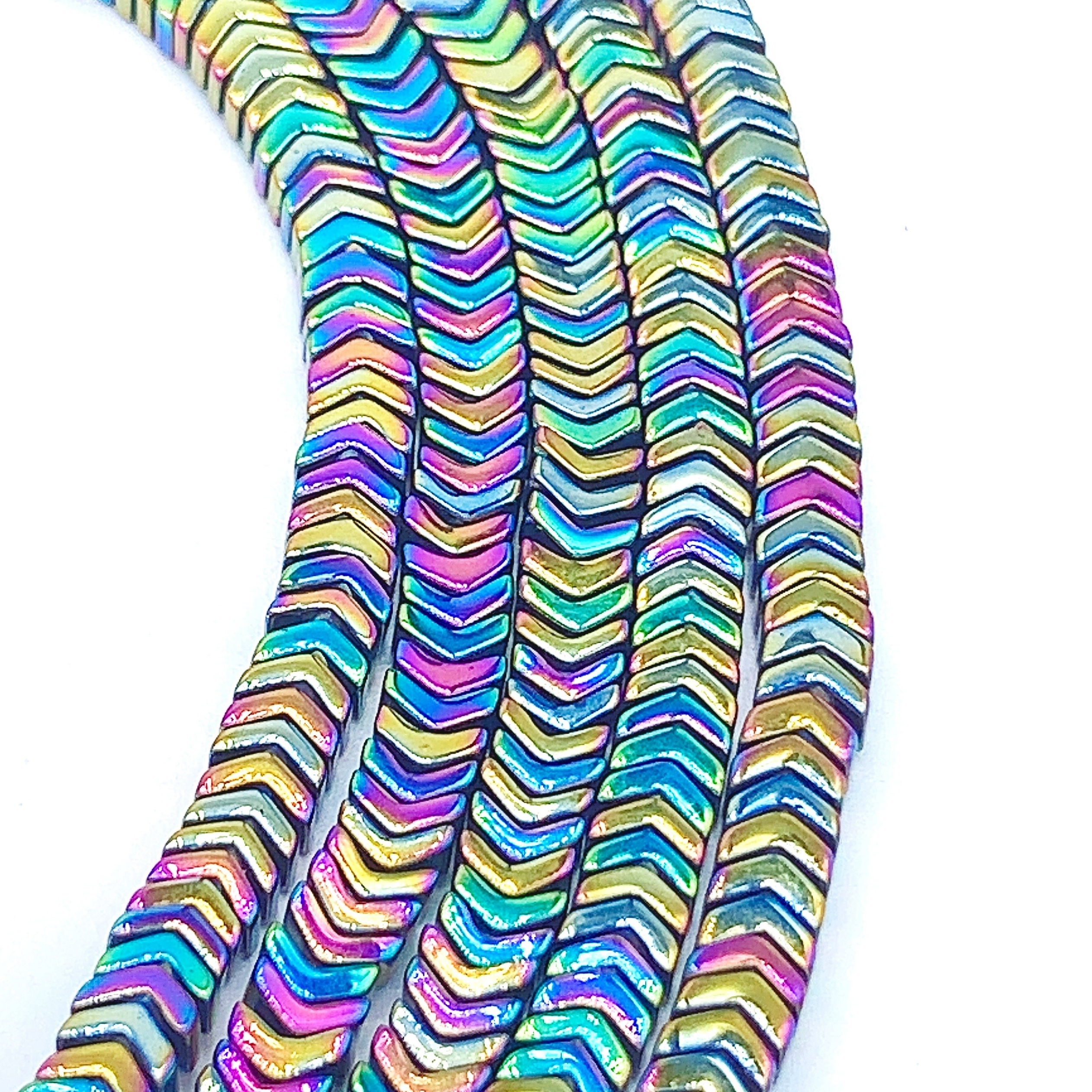 Diameter Arrow Shape Natural Rainbow Hematite Loose Bead - Temu