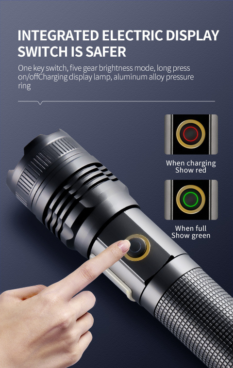 Sky Fire Flashlight - Rechargeable Outdoor Portable Strong Light