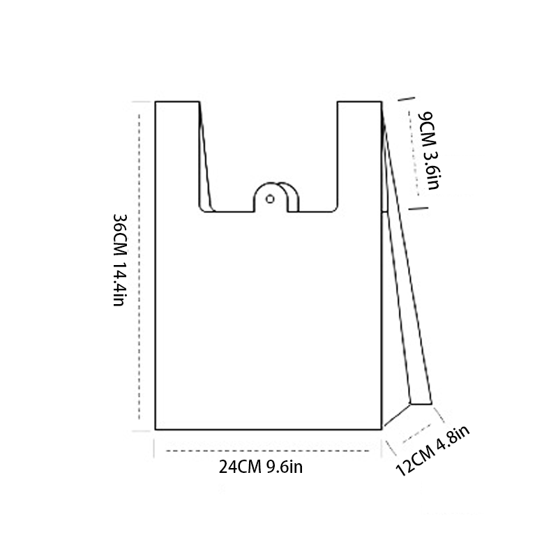 Plastic on sale bag dimensions